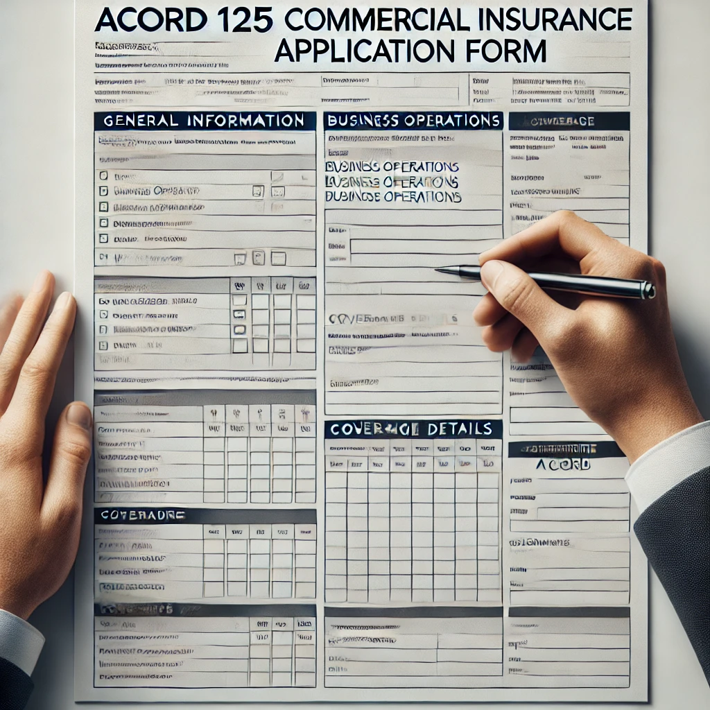 Sample Of Free Acord 125 Fillable Form