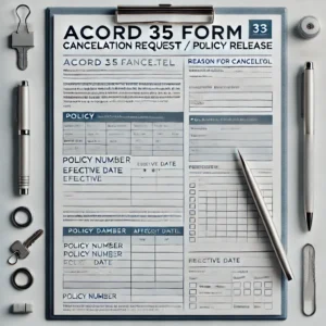 Template of Acord 35 Form