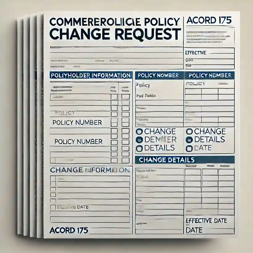 Preview Of Acord 175 Form Commercial Policy Change Request