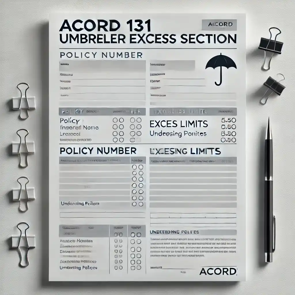 Image Showing Sample Of Acord 131 form