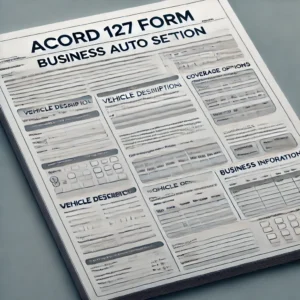 Sample Of ACORD 127 Fillable Business Auto Form