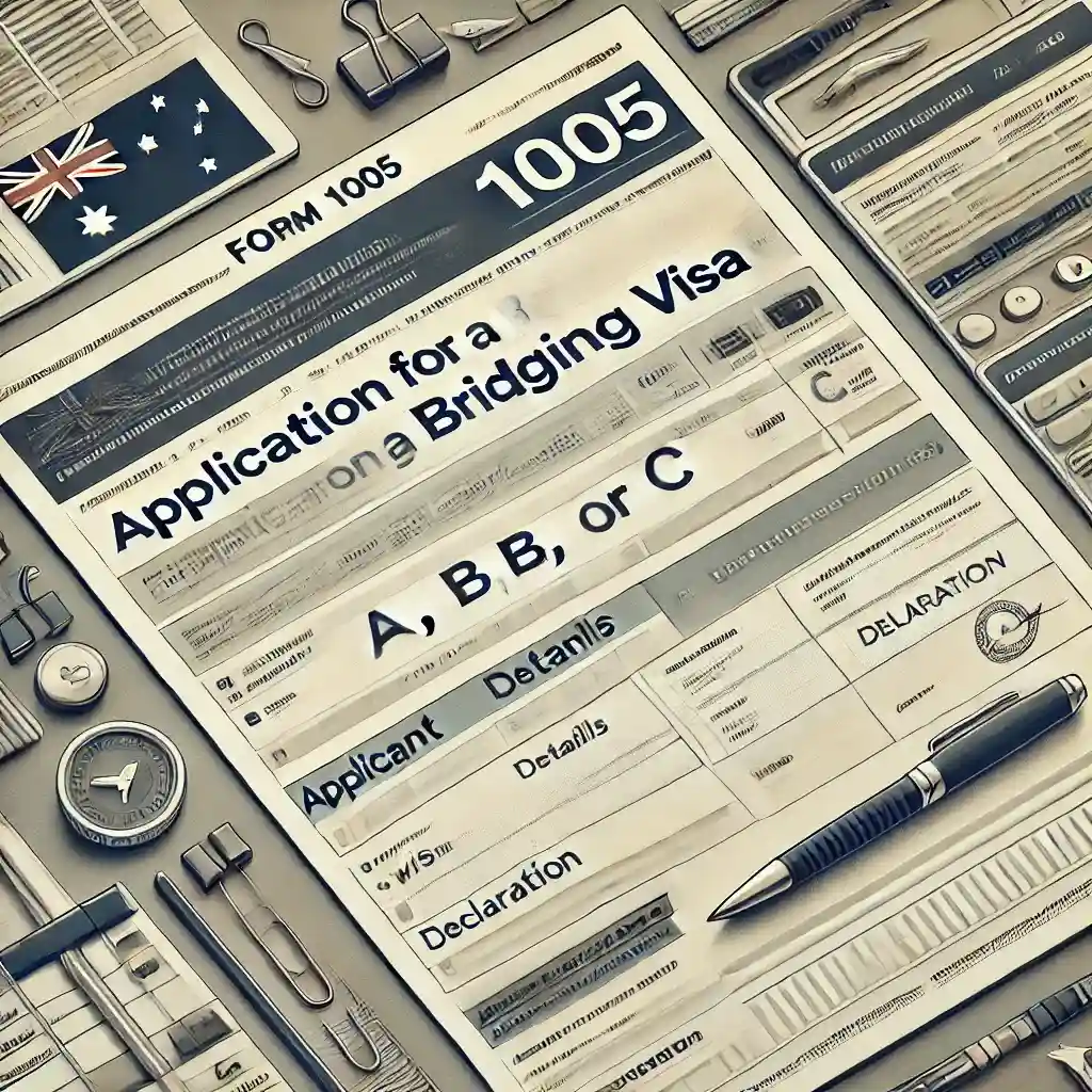 Image showing onlinr form 1005 for visa