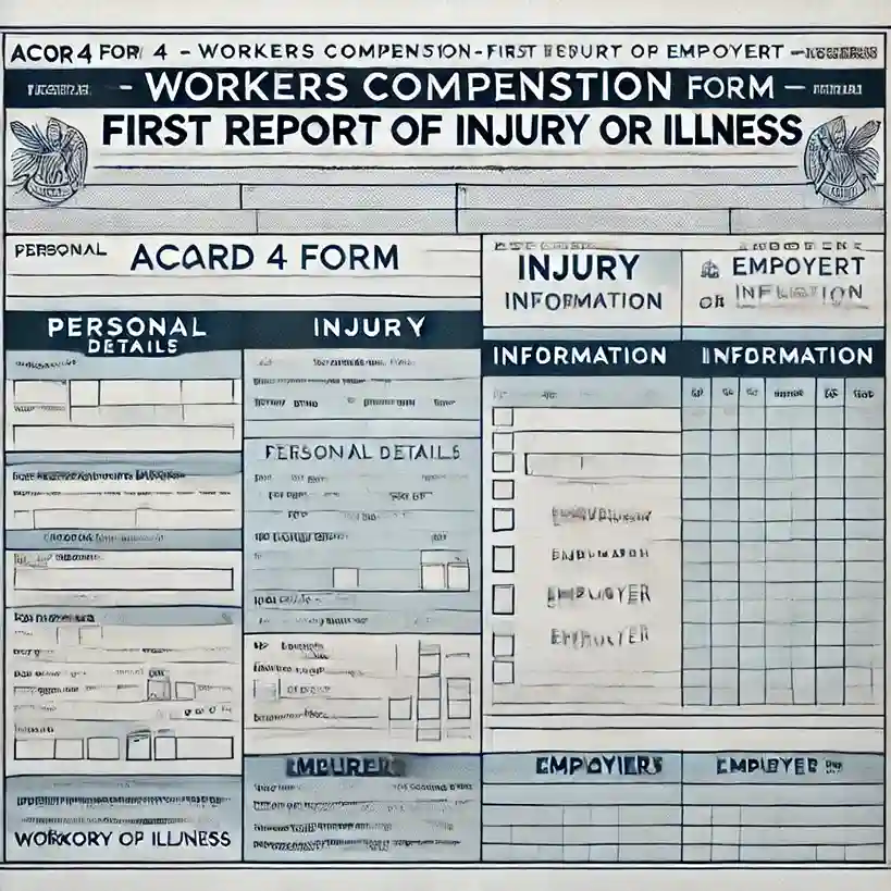 Photo showing acord 4 Form 