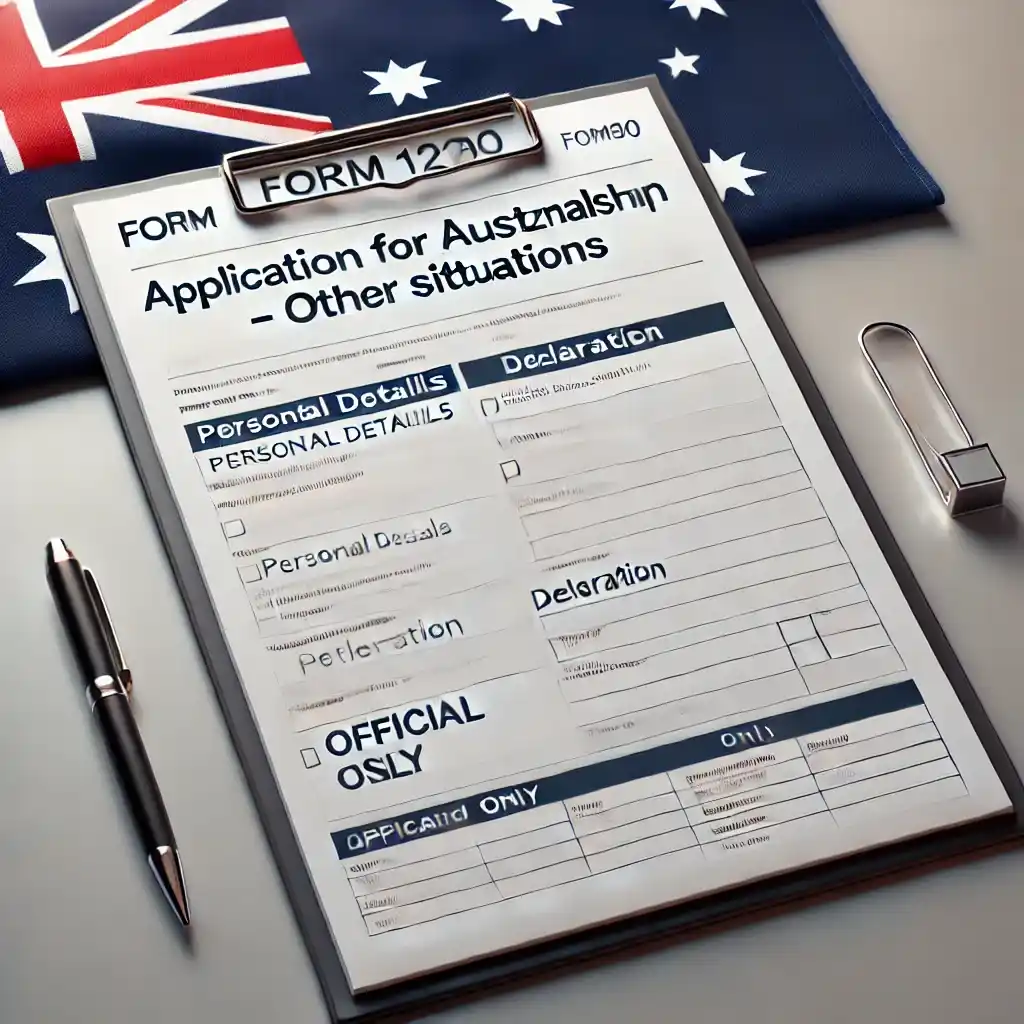 Image showing australian citizenship application form 1290