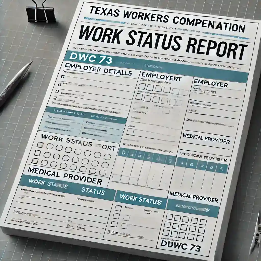 Image Showing dwc 73 form