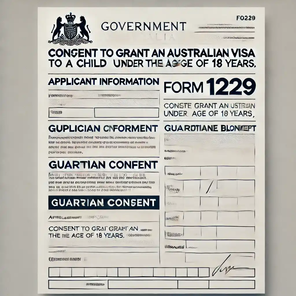 Form 1229 Consent to Grant an Australian Visa