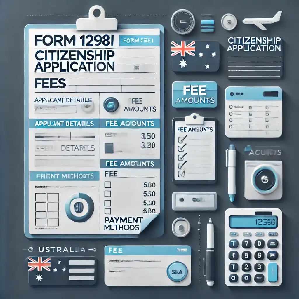 Australian citizenship application fee form 1298i